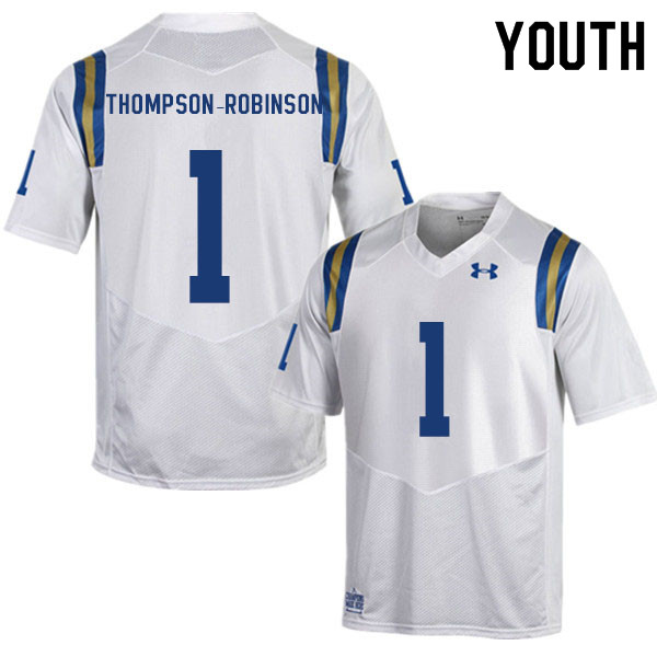 Youth #1 Dorian Thompson-Robinson UCLA Bruins College Football Jerseys Sale-White - Click Image to Close